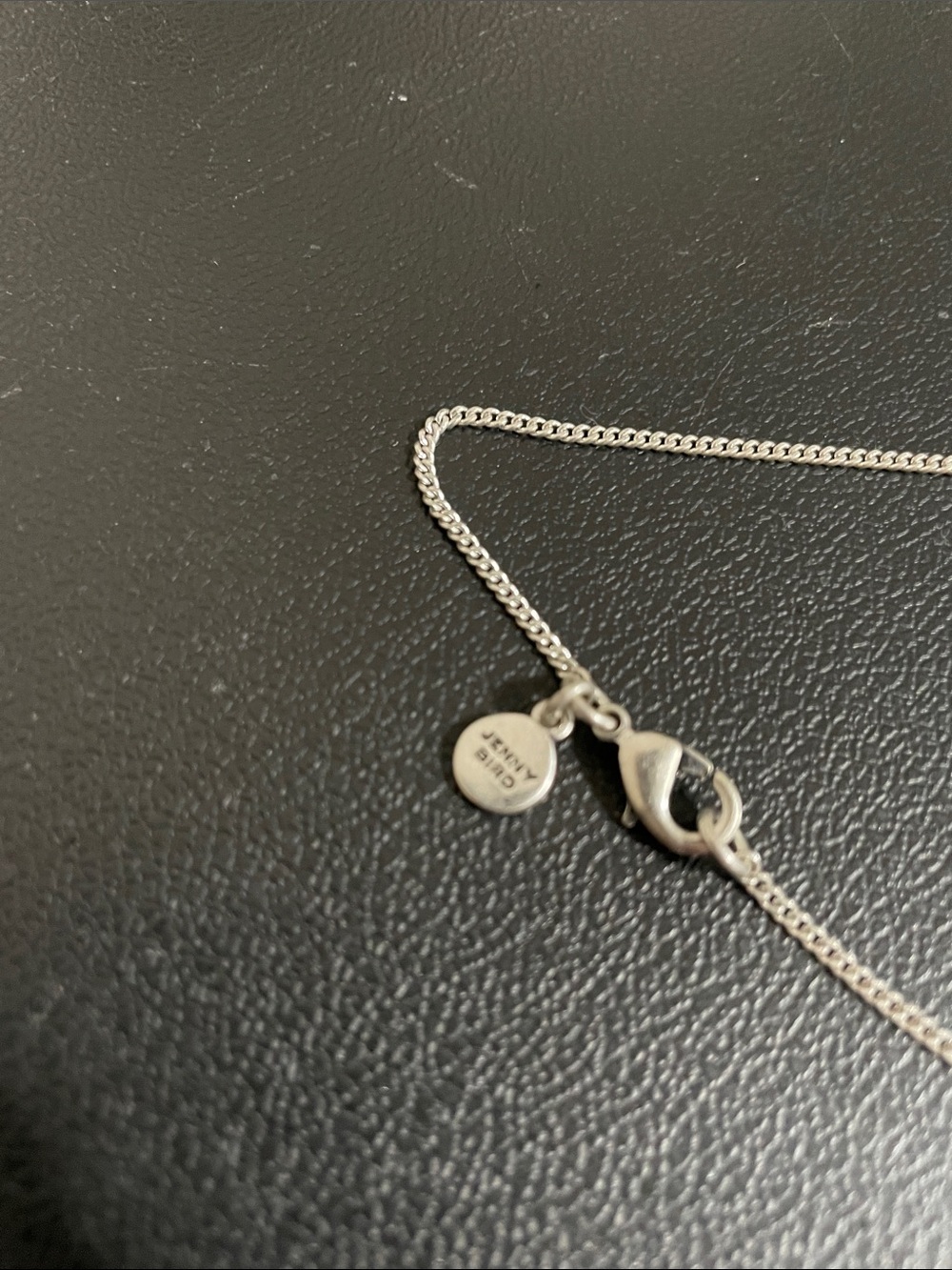 Jenny Bird Silver Colour Necklace with Circular Black Bar Pendant - Picture 4 of 5